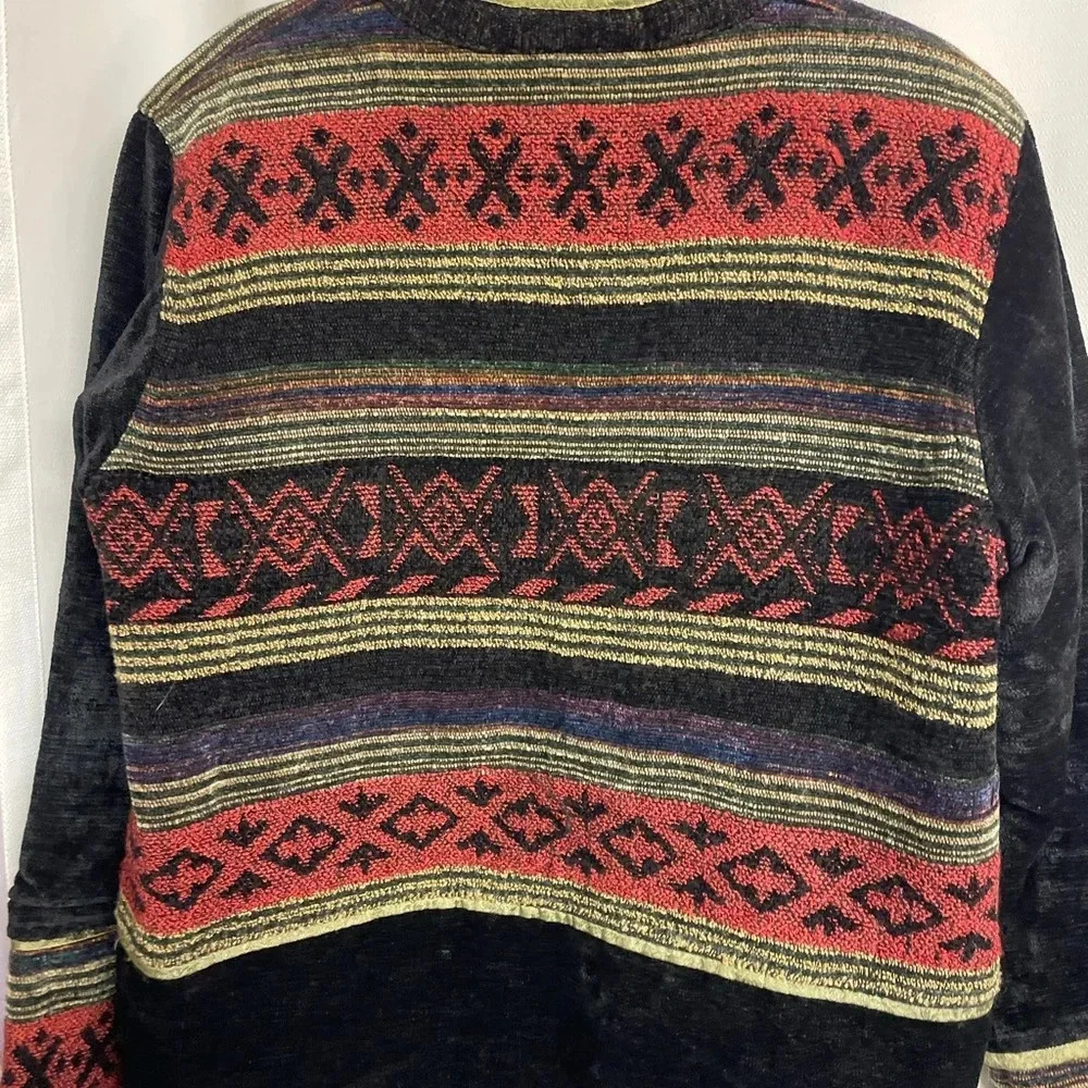 Flashback Front Button Jacket Black Rust - image 7